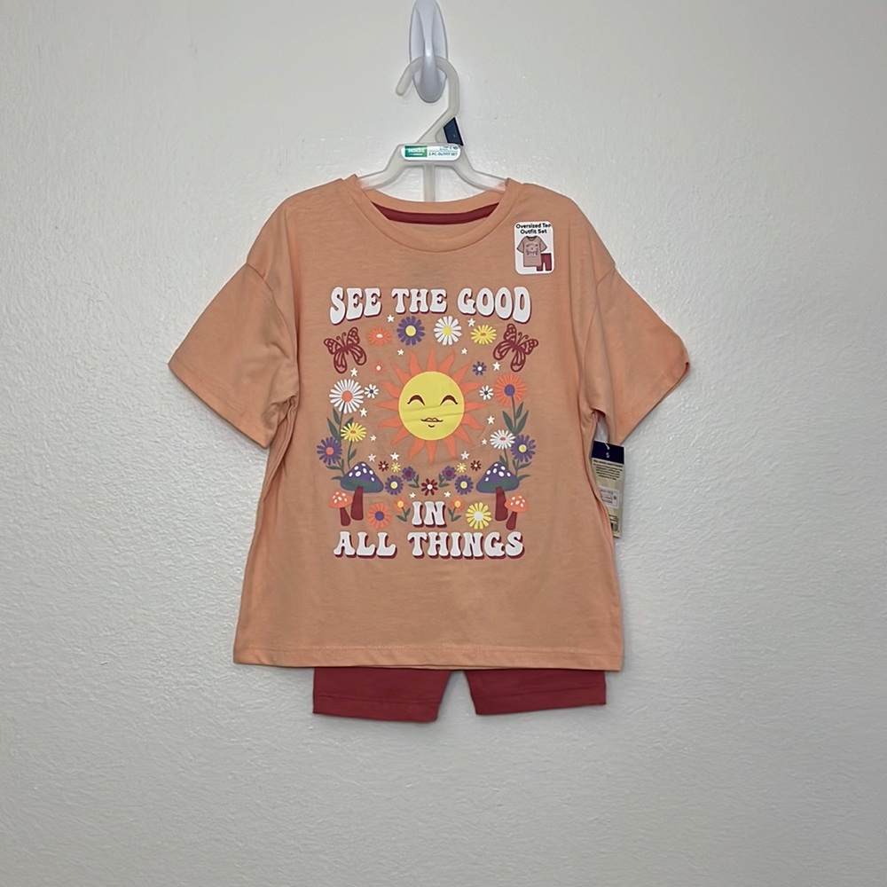 Granimals Girl Oversized Tee set 2pc set “See the good in all things”